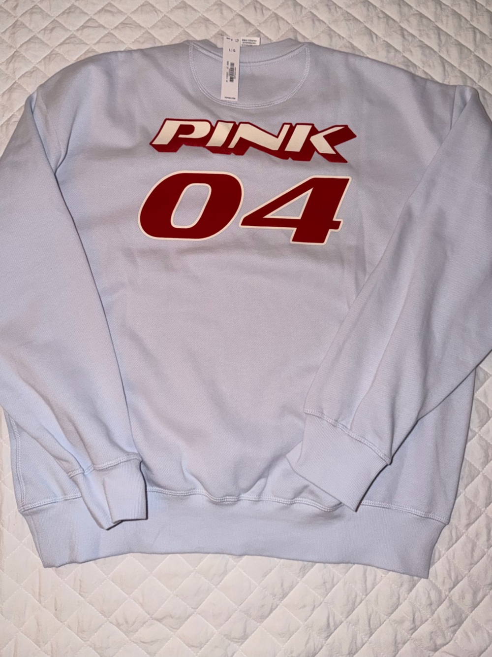 Pink crew neck sweatshirt